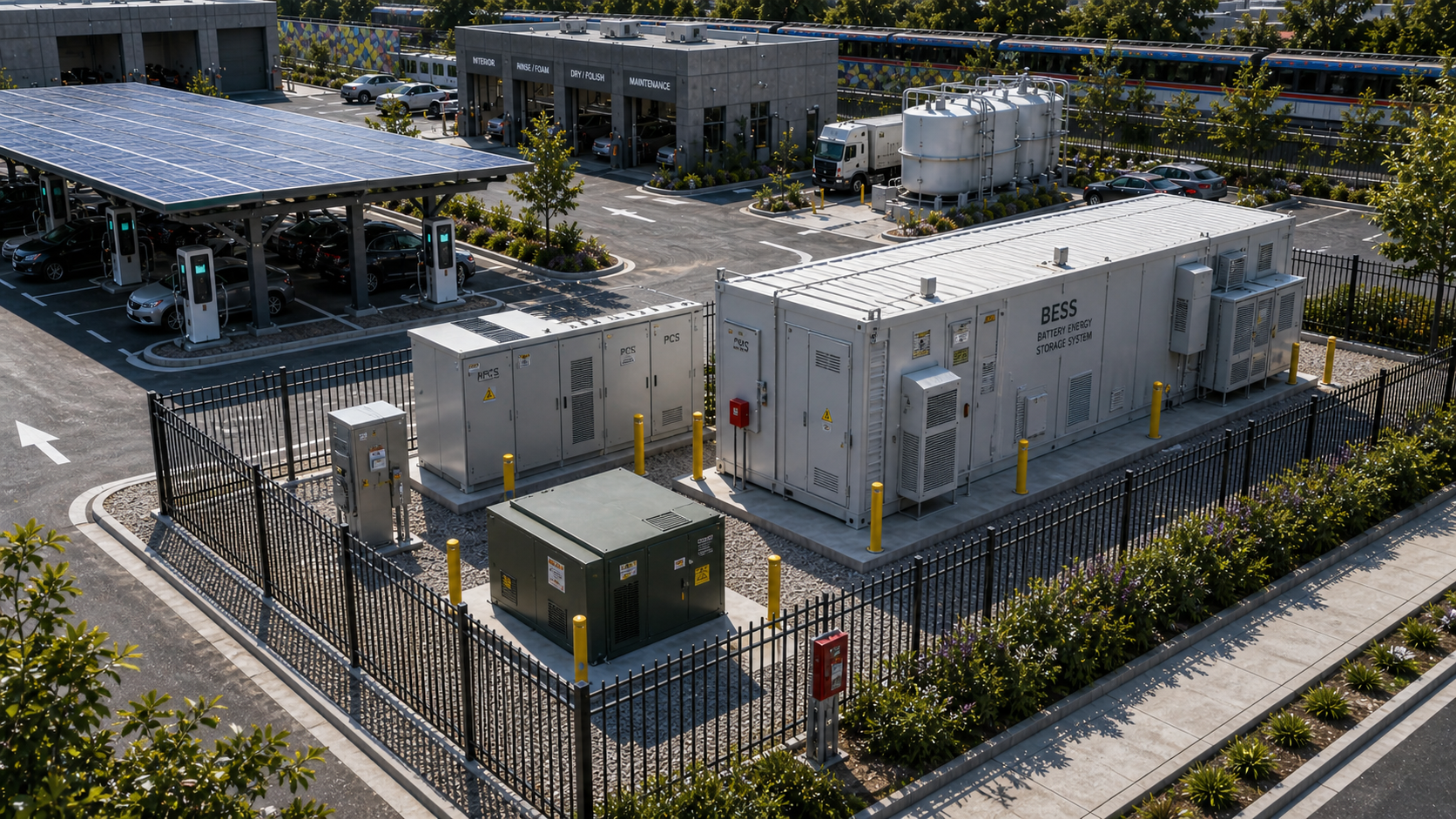 OTTOYARD on-site BESS battery storage container